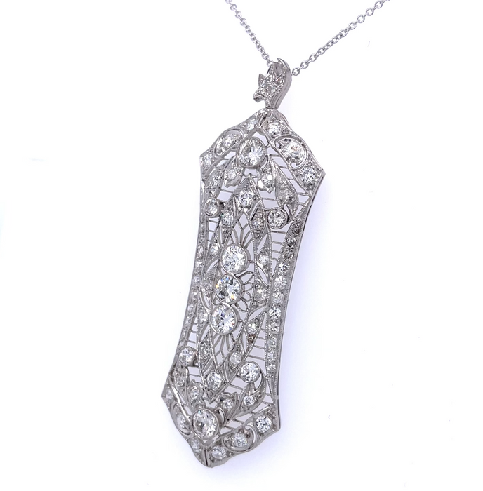 The Milano Art Deco Platinum Pendant