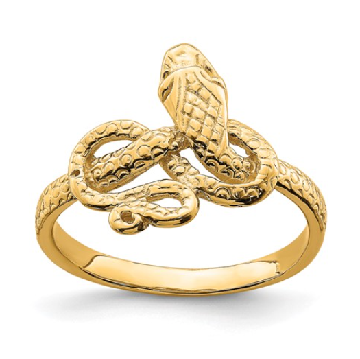14 Karat Snake Ring-yellow gold