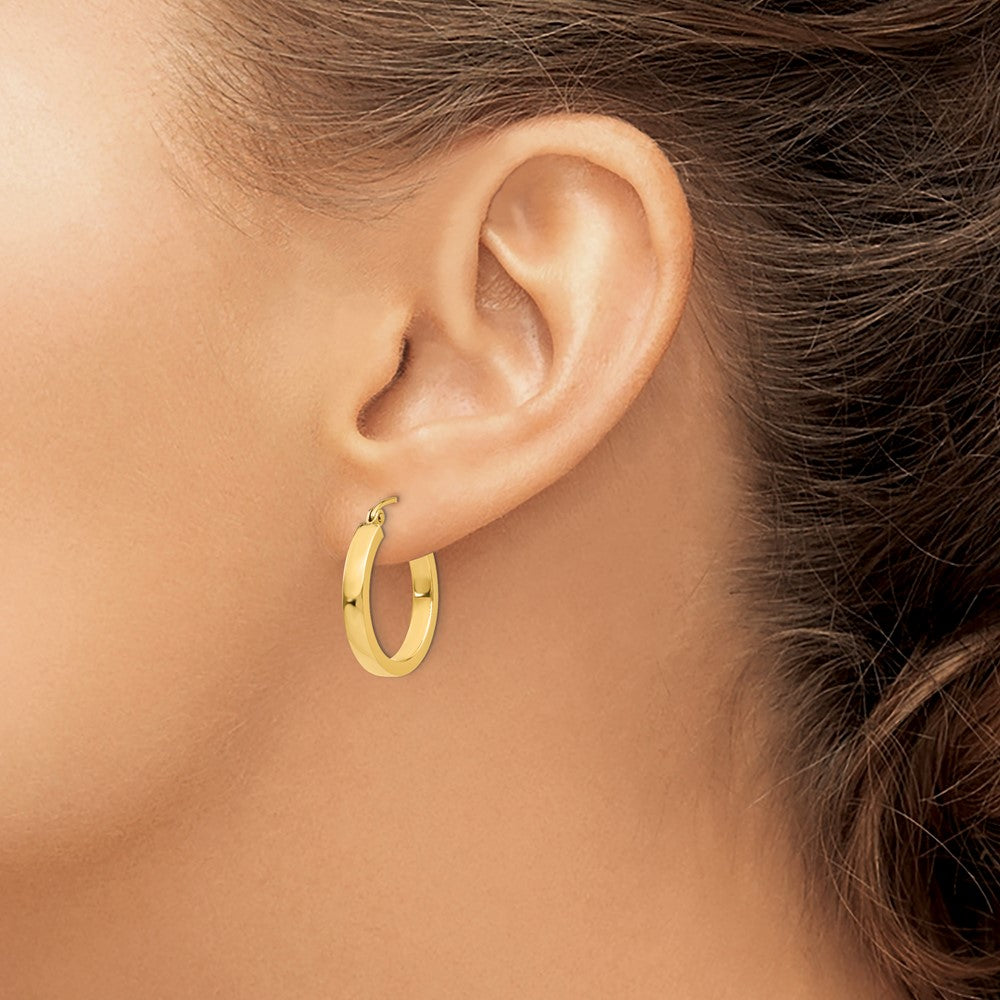 14k 2x3mm Square Tube Hoops