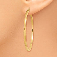 Thumbnail for 14k 2mm Square Tube Hoop Earrings