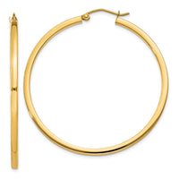 Thumbnail for 14k 2mm Square Tube Hoop Earrings