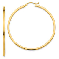 Thumbnail for 14k 2mm Square Tube Hoop Earrings