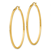 Thumbnail for 14k 2mm Square Tube Hoop Earrings