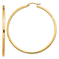 Thumbnail for 14k 2mm Square Tube Hoop Earrings