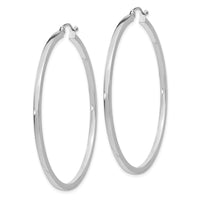 Thumbnail for 14k White Gold 2mm Square Tube Hoops