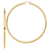 Thumbnail for 14k 3mm Polished Hoop Earrings