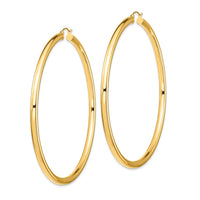 Thumbnail for 14k 4mm Polished Hoop Earrings