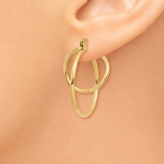 14k Fashion Circle Hoop Earrings