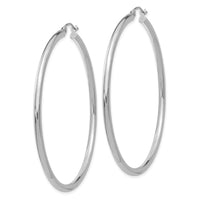 Thumbnail for 14K White Gold Polished 2.5mm Tube Hoop Earrings