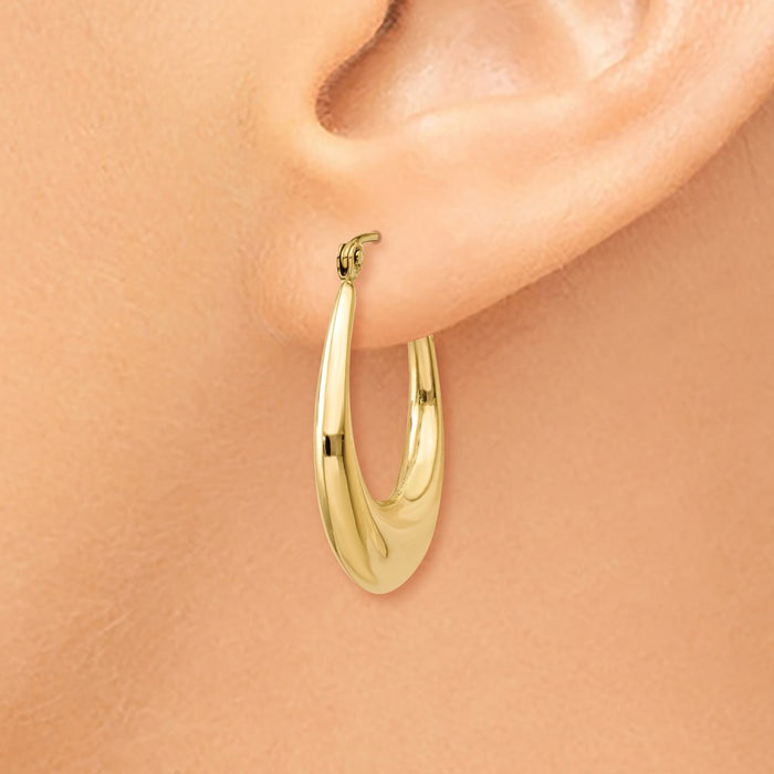 14k Polished Hoop Earrings
