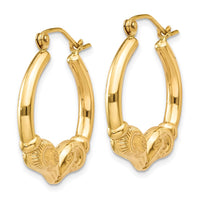 Thumbnail for 14k Polished Ram Hoop Earrings