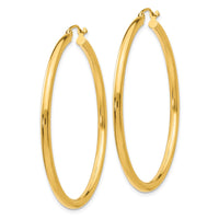 Thumbnail for 14K Polished 2.5mm Tube Hoop Earrings