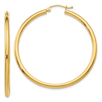 Thumbnail for 14K Polished 2.5mm Tube Hoop Earrings