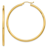 Thumbnail for 14K Polished 2.5mm Tube Hoop Earrings