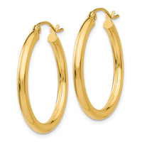Thumbnail for 14K Polished 2.5mm Tube Hoop Earrings