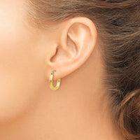 Thumbnail for 14K Polished 3mm Tube Hoop Earrings