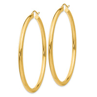 Thumbnail for 14K Polished 3mm Tube Hoop Earrings