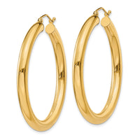 Thumbnail for 14K Polished 4mm Tube Hoop Earrings