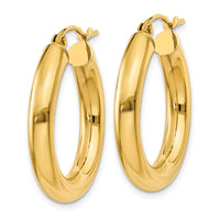 Thumbnail for 14k Polished 4mm Tube Hoop Earrings