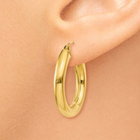 Thumbnail for 14k Polished 4mm Tube Hoop Earrings