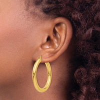 Thumbnail for 14k Polished 5mm Tube Hoop Earrings