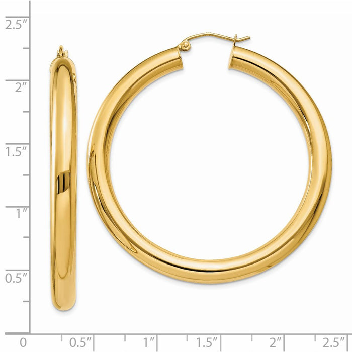 14k Polished 5mm Tube Hoop Earrings