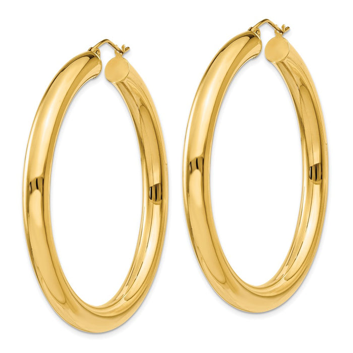 14k Polished 5mm Tube Hoop Earrings