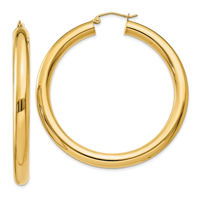 14k Polished 5mm Tube Hoop Earrings