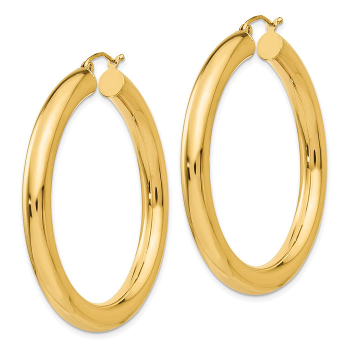 14k Polished 5mm Tube Hoop Earrings