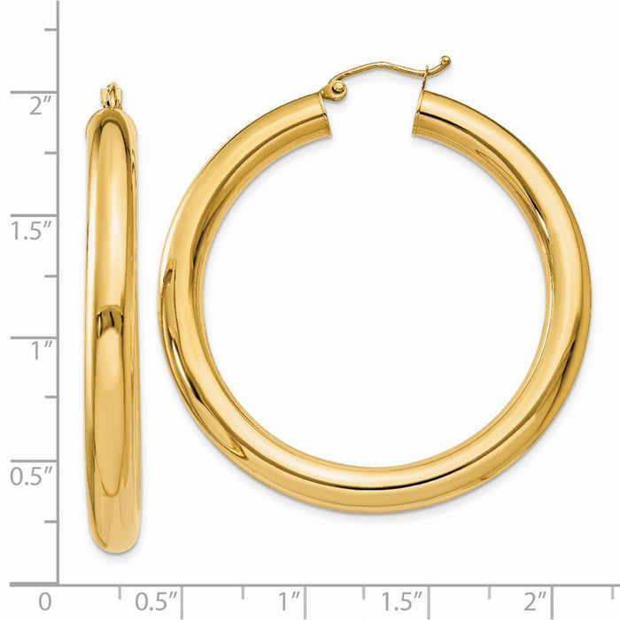 14k Polished 5mm Tube Hoop Earrings