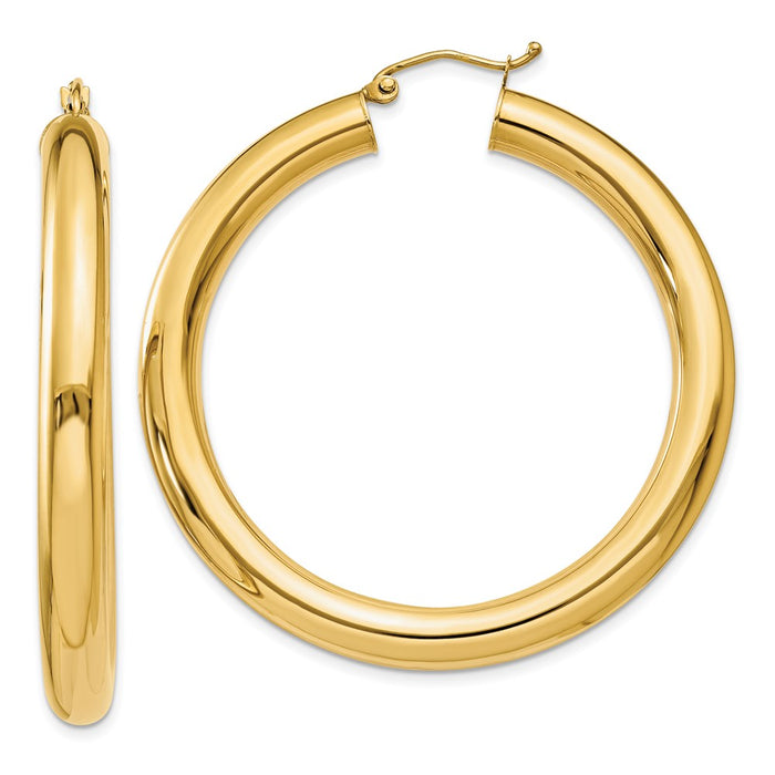 14k Polished 5mm Tube Hoop Earrings