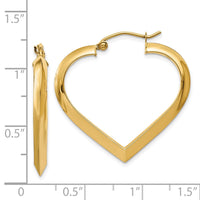 Thumbnail for 14k Polished Heart Hoop Earring