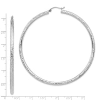Thumbnail for 14k Lightweight 3mm Diamond-cut Hoop Earrings