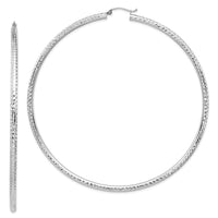 Thumbnail for 14k Lightweight 3mm Diamond-cut Hoop Earrings