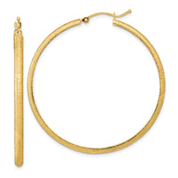 Thumbnail for 14K Polished and Satin Hoop Earrings