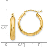 Thumbnail for 14k Round Tube Hoop Earrings