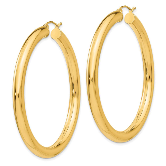 14k Polished 5mm Tube Hoop Earrings