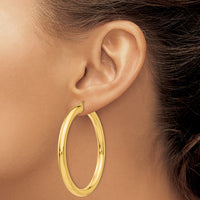 Thumbnail for 14k Polished 5mm Tube Hoop Earrings