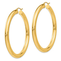 Thumbnail for 14k Polished 5mm Lightweight Hoop Earrings