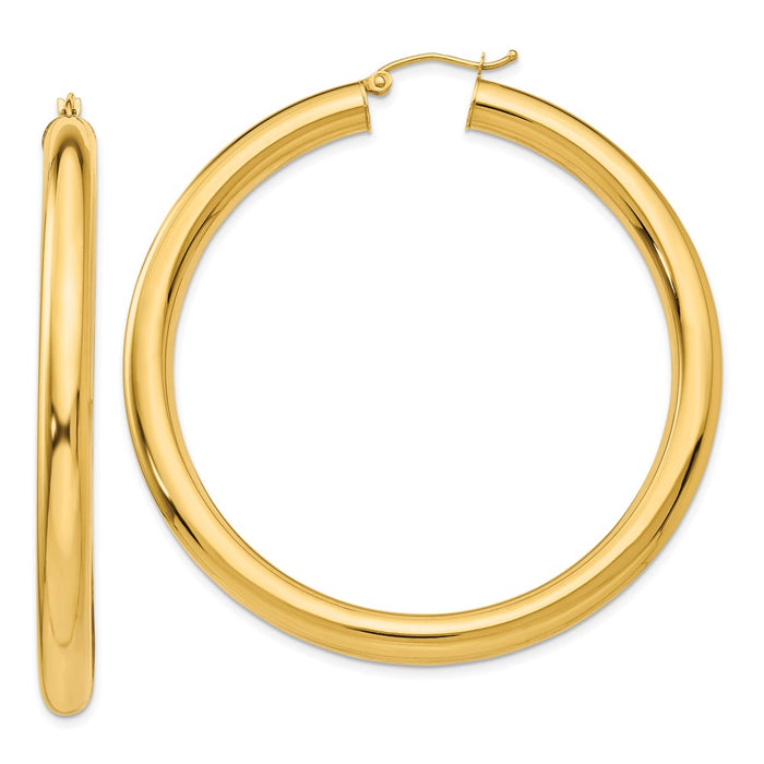 14k Polished 5mm Tube Hoop Earrings