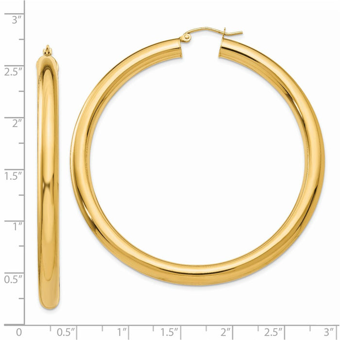 14k Polished 5mm Tube Hoop Earrings