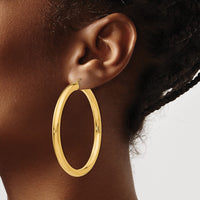 Thumbnail for 14k Polished 5mm Lightweight Hoop Earrings