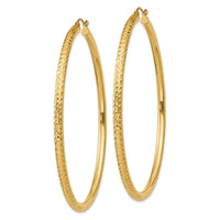 Thumbnail for 14k Diamond-cut 3mm Round Hoop Earrings