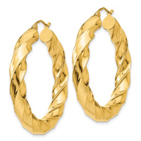 Thumbnail for 14k Polished 5.0mm Twisted Hoop Earrings