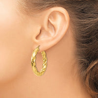 Thumbnail for 14k Polished 5.0mm Twisted Hoop Earrings