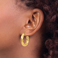 Thumbnail for 14k Polished 5.0mm Twisted Hoop Earrings
