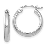 Thumbnail for 14k White Gold Polished Hoop Earring