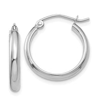 Thumbnail for 14k White Gold Polished Hoop Earring