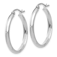 Thumbnail for 14k White Gold Polished Hoop Earring