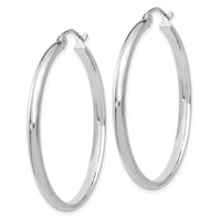 Thumbnail for 14k White Gold Polished Hoop Earring